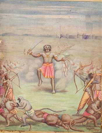 குரங்கு படை ஒறுக்கும் கும்பன்